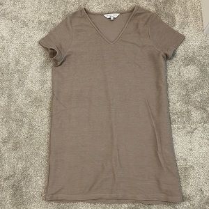 Tan ribbed madewell texture & thread shift dress